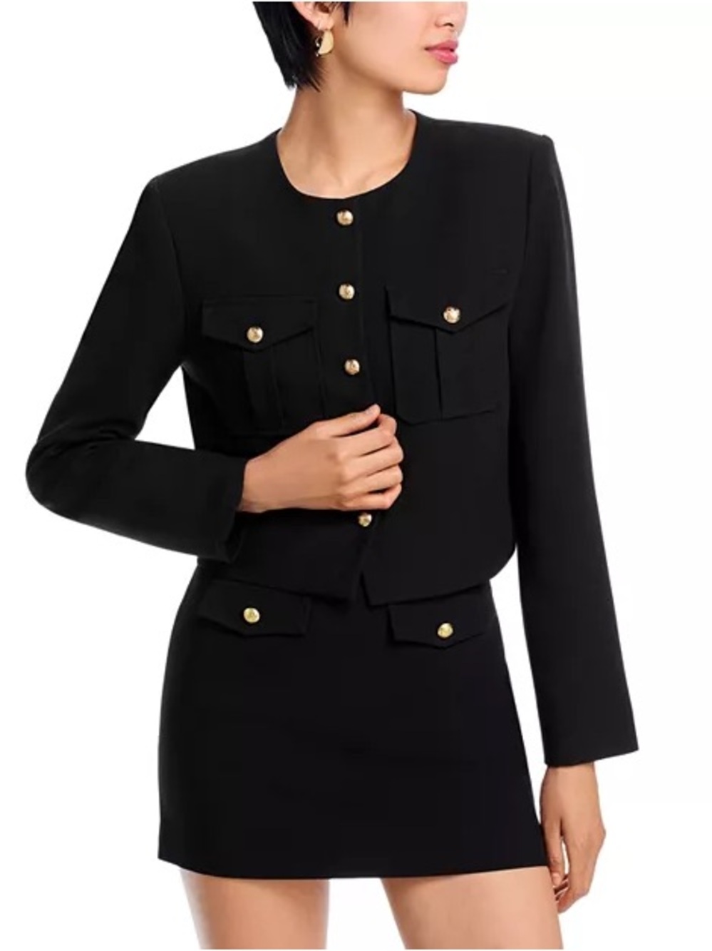 Steve Madden Black Cropped Blazer Jacket NWOT
